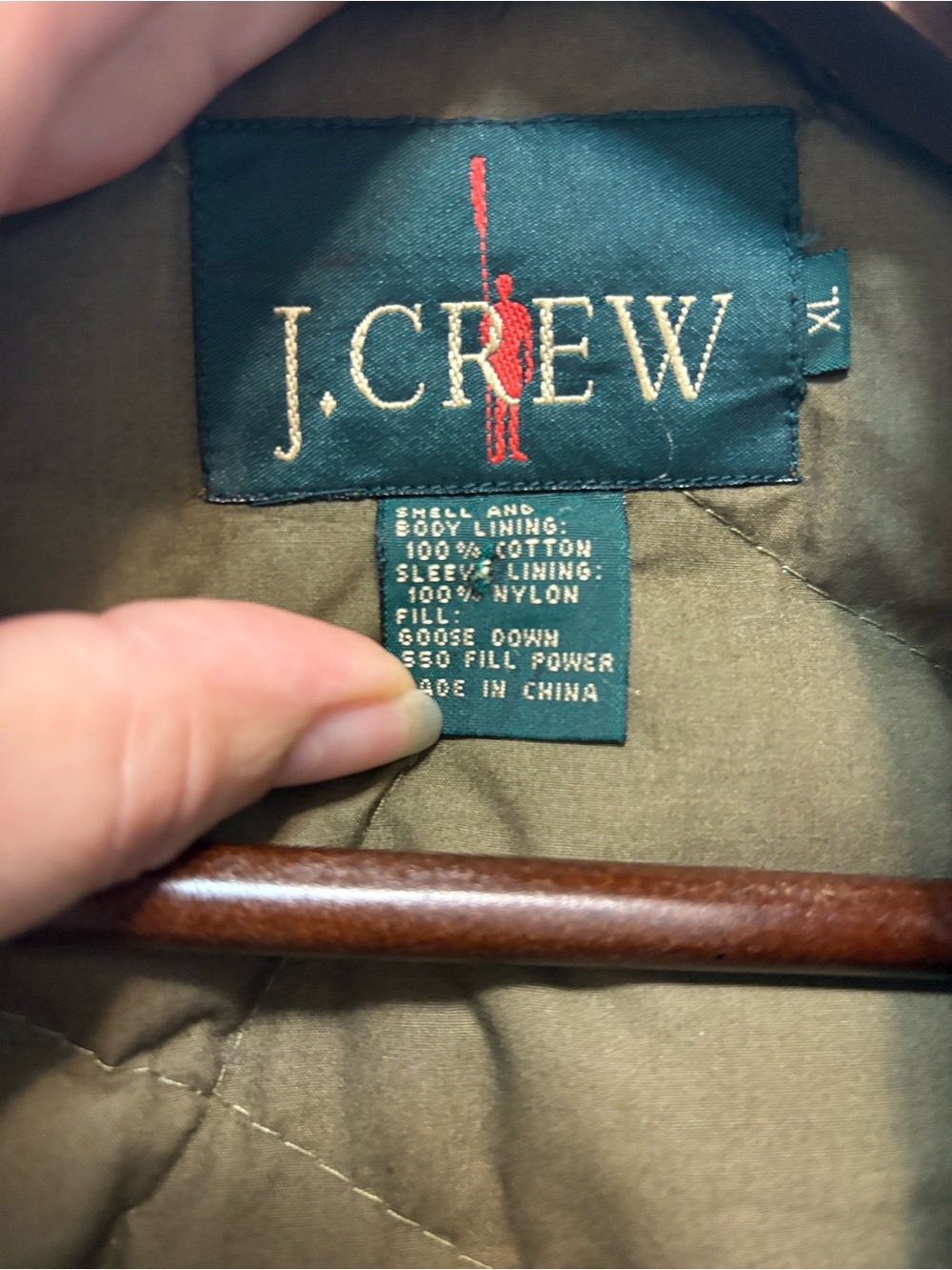 Vintage J. Crew Oarsman Tag Bomber Puffer Jacket Detachable Sleeve Down Gorpcore - Picture 7 of 7